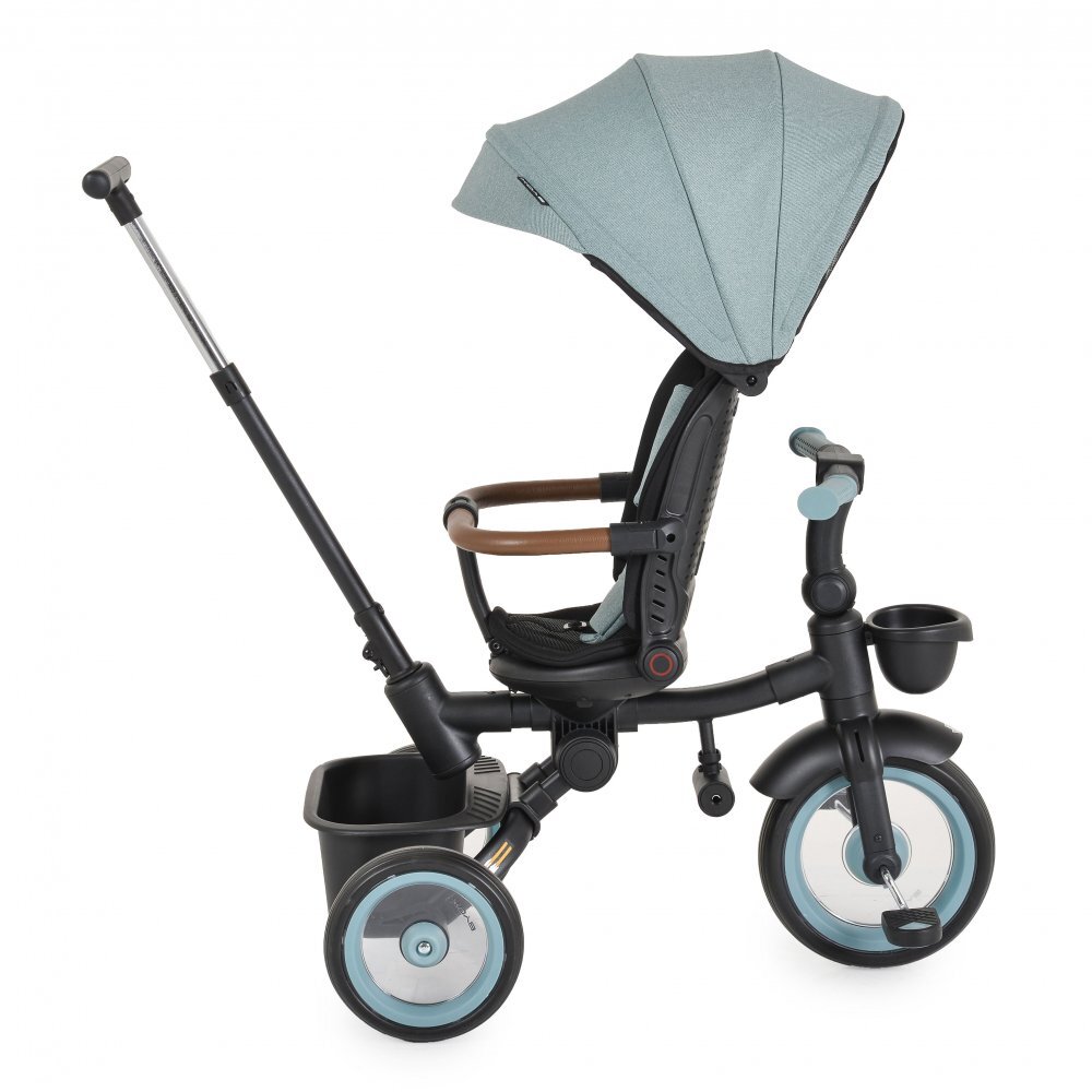 Byox Tricicleta pentru copii Jasper Green pliabila cu maner parental spatar reglabil scaun rotativ greutate admisa 25 kg