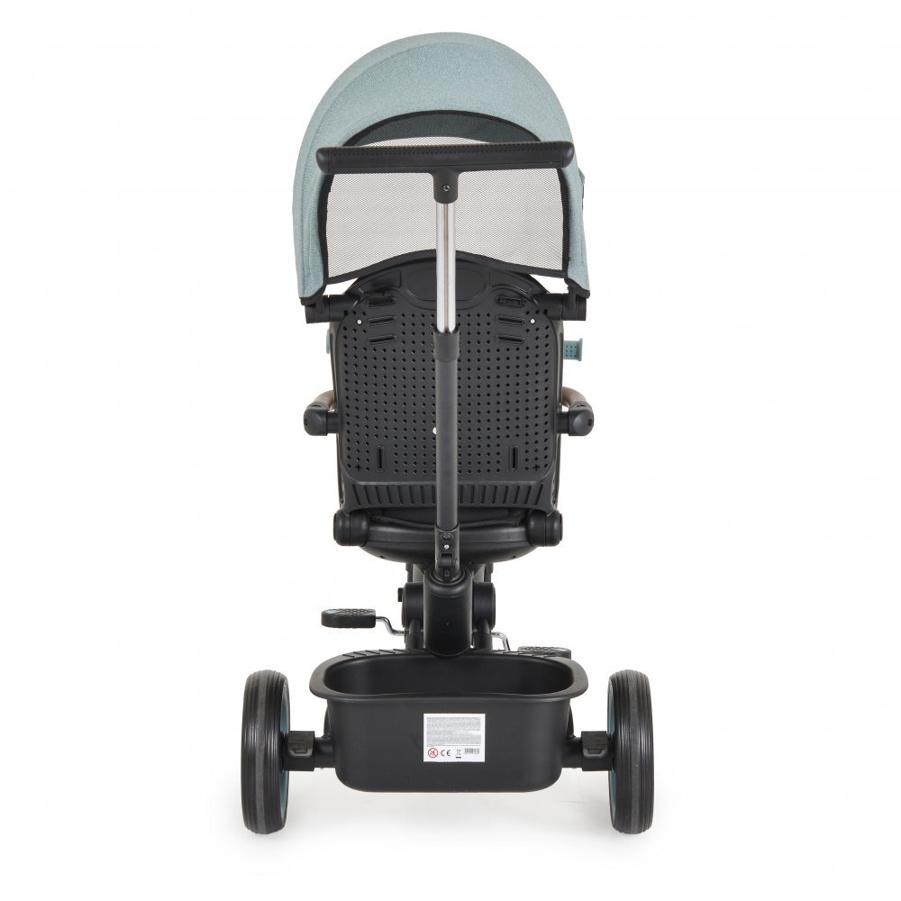Byox Tricicleta pentru copii Jasper Green pliabila cu maner parental spatar reglabil scaun rotativ greutate admisa 25 kg