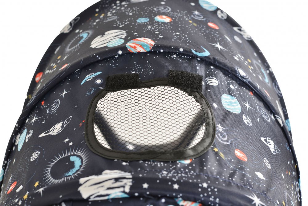 Byox Tricicleta pentru copii Pluto Blue pliabila cu scaun rotativ si spatar reglabil roti din cauciuc Eva maner cu control al directiei 2 seturi suport picioruse sistem roata libera si frana pe rotile din spate