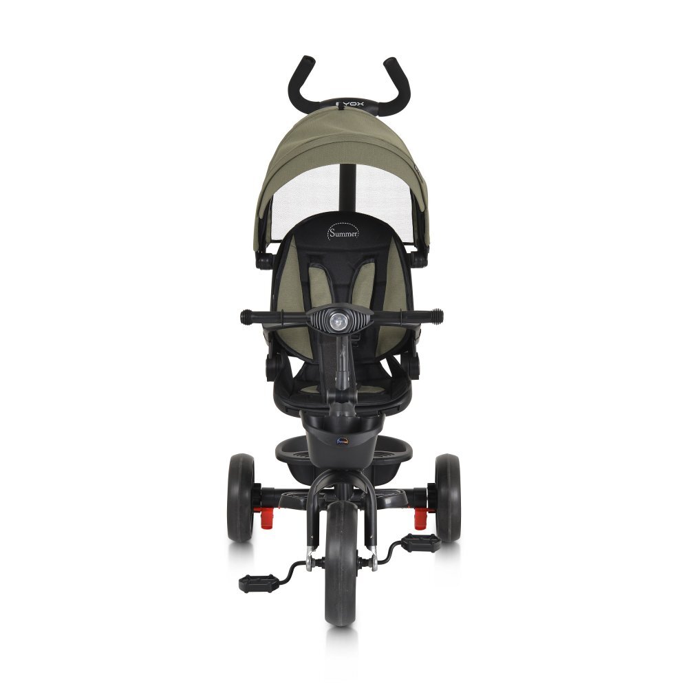 Byox Tricicleta pentru copii Summer Green cu roti Eva maner parental detasabil scaun rotativ spatar reglabil si suport picioare