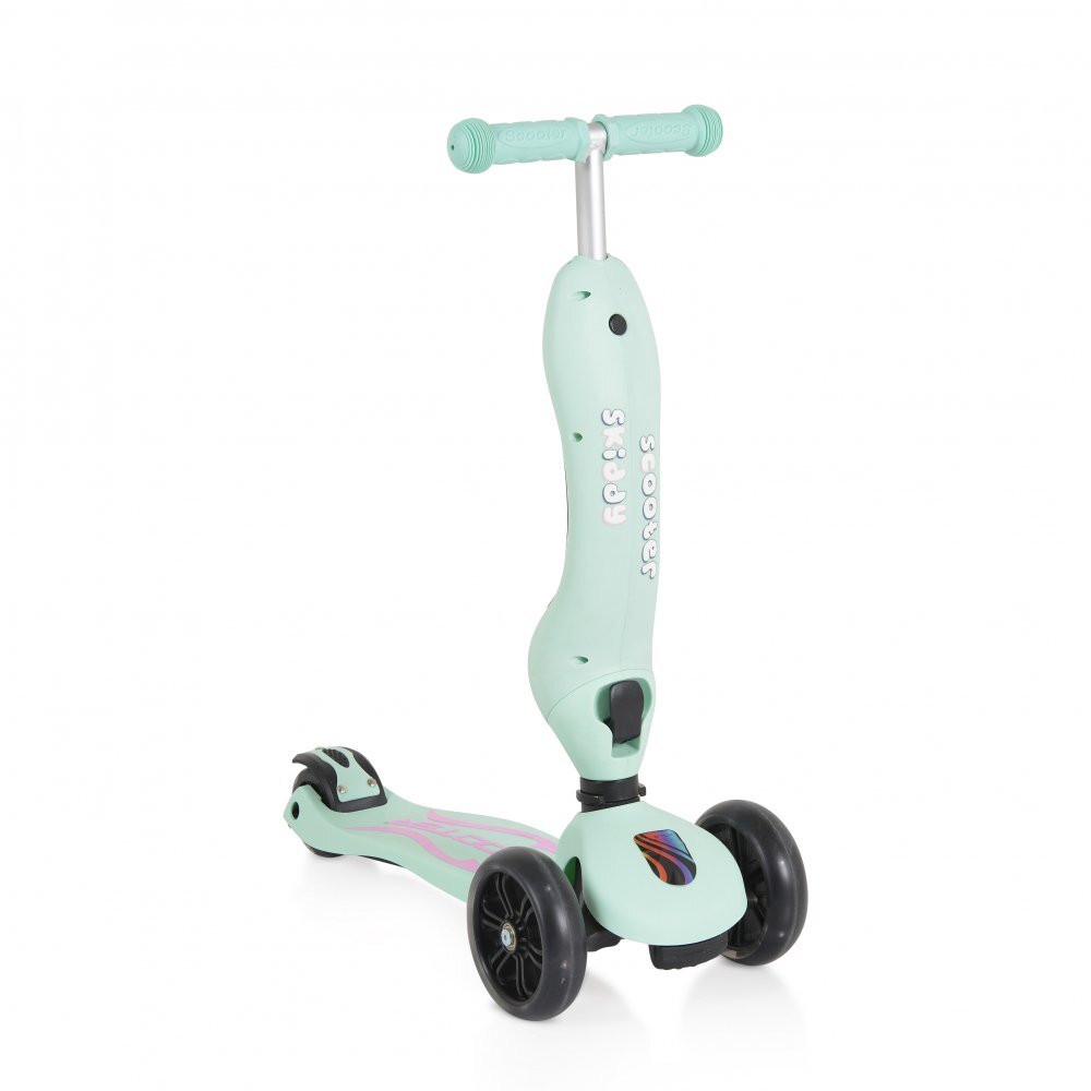Byox Trotineta 2in1 cu scaunel transformabila in vehicul fara pedaleinaltime ghidon reglabila pe 3 nivele de inaltime si roti cu lumini LED Skiddy Blue