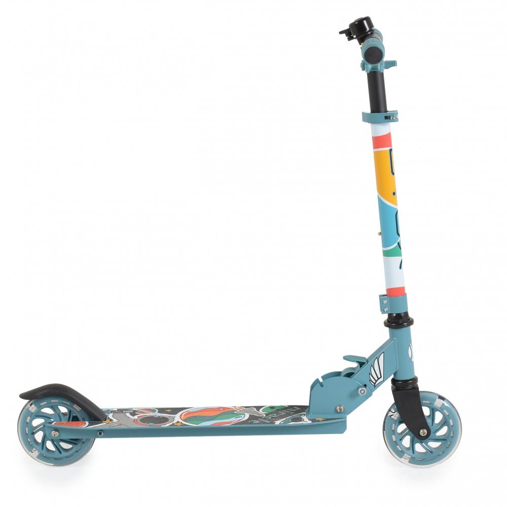 Byox Trotineta din aluminiu Miracle Blue pliabila inaltime reglabila roti Led sonerie greutate admisa 50 kg