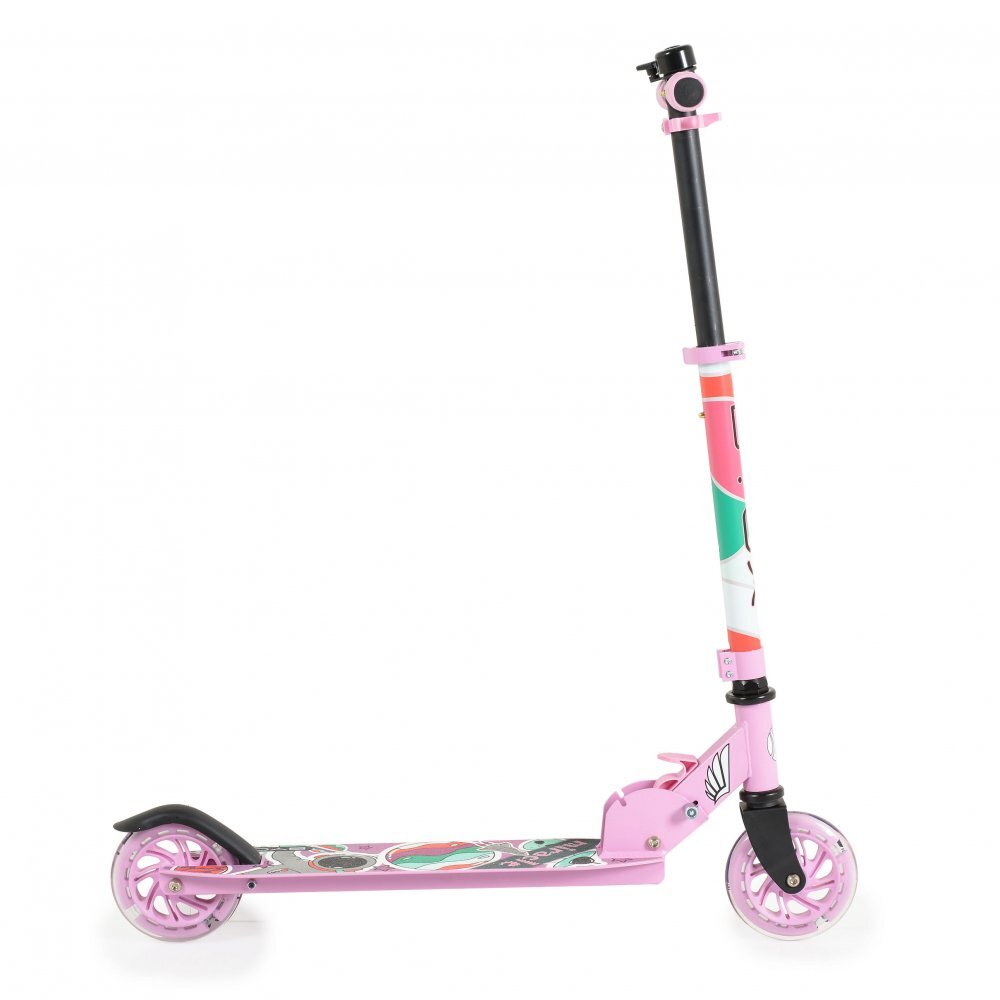 Byox Trotineta din aluminiu Miracle Pink pliabila inaltime reglabila roti Led sonerie greutate admisa 50 kg