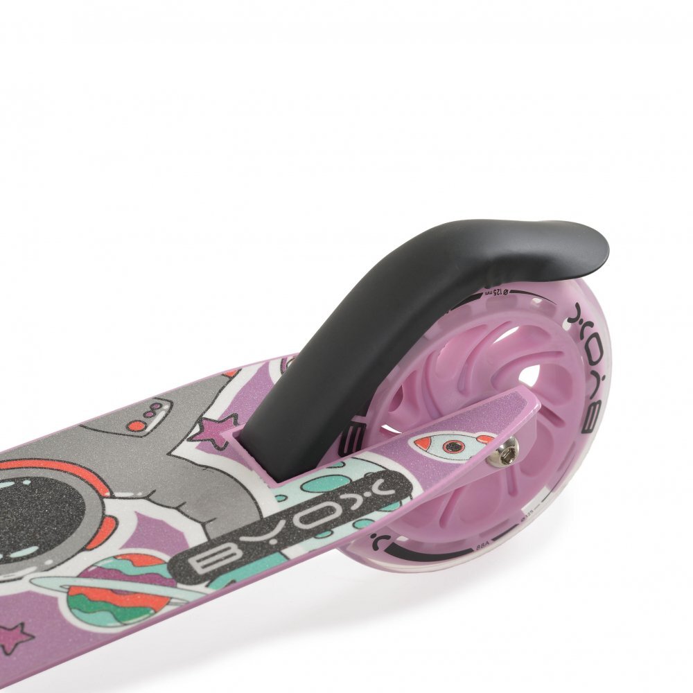 Byox Trotineta din aluminiu Miracle Pink pliabila inaltime reglabila roti Led sonerie greutate admisa 50 kg