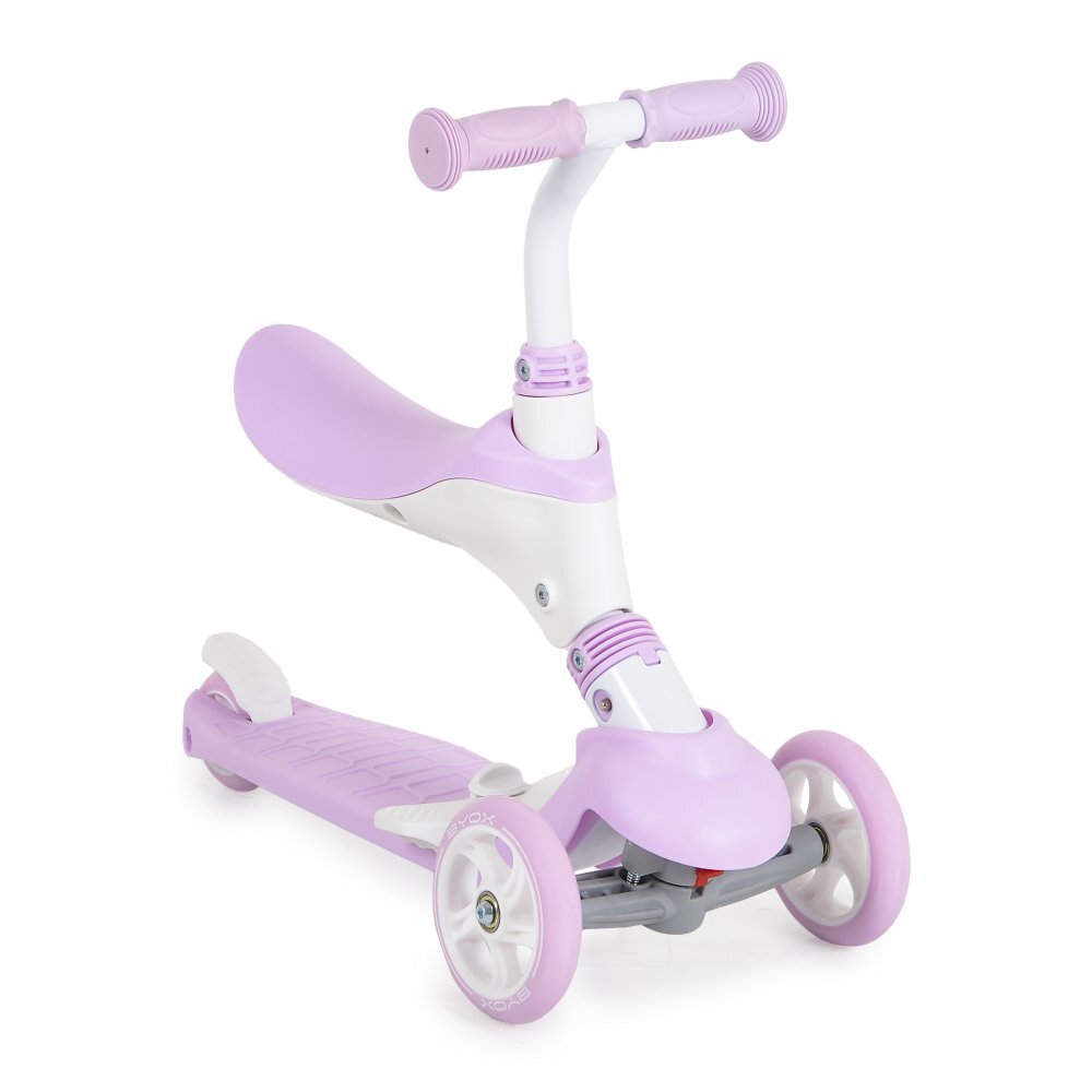 Byox Trotineta multifunctionala pentru copii evolutiva 3in1 cu scaunelmaner parentalinaltime ghidon reglabila de la 12 luni Tristar Mov