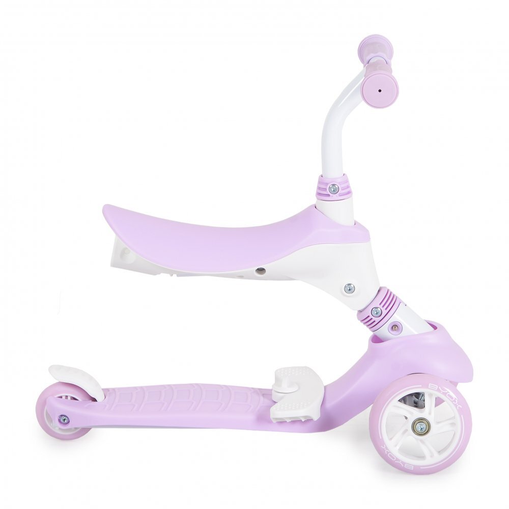 Byox Trotineta multifunctionala pentru copii evolutiva 3in1 cu scaunelmaner parentalinaltime ghidon reglabila de la 12 luni Tristar Mov