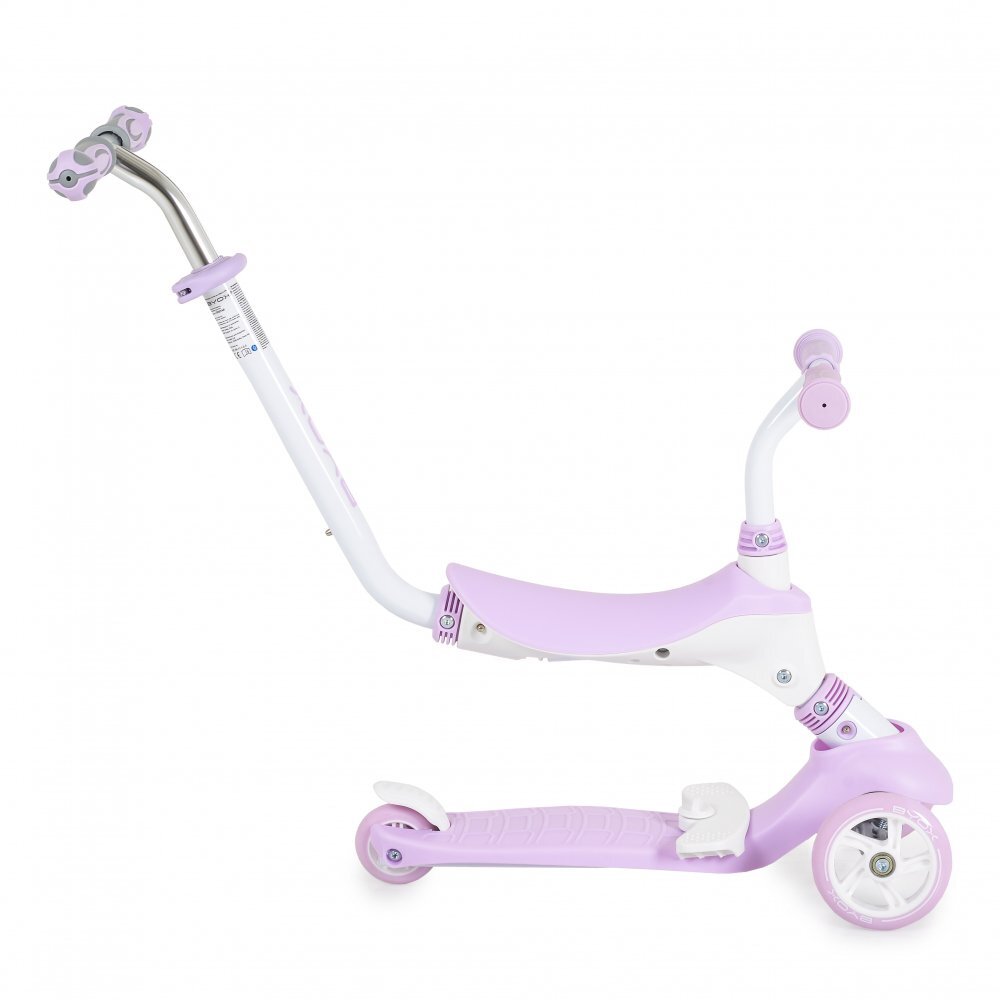 Byox Trotineta multifunctionala pentru copii evolutiva 3in1 cu scaunelmaner parentalinaltime ghidon reglabila de la 12 luni Tristar Mov