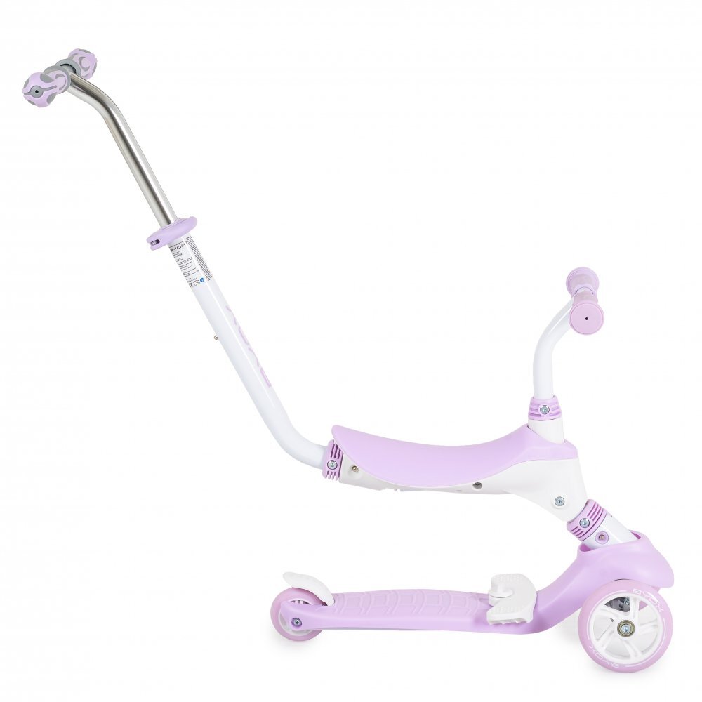 Byox Trotineta multifunctionala pentru copii evolutiva 3in1 cu scaunelmaner parentalinaltime ghidon reglabila de la 12 luni Tristar Mov