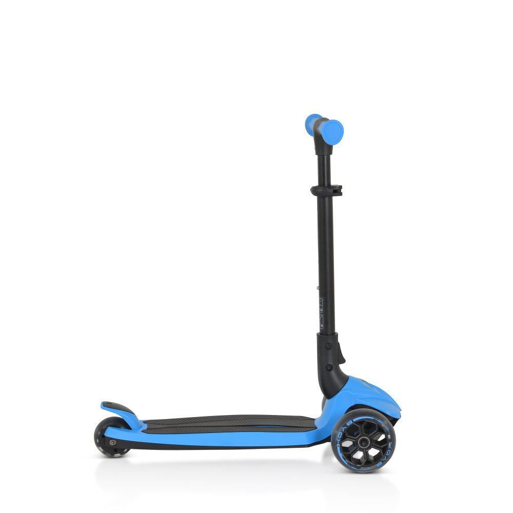 Byox Trotineta pentru copii Bolt Albastru pliabilacadru din aluminiuinaltime ghidon reglabila pe 3niveleroti PU si baza cu lumini LED de la 3ani si pana la 50kg