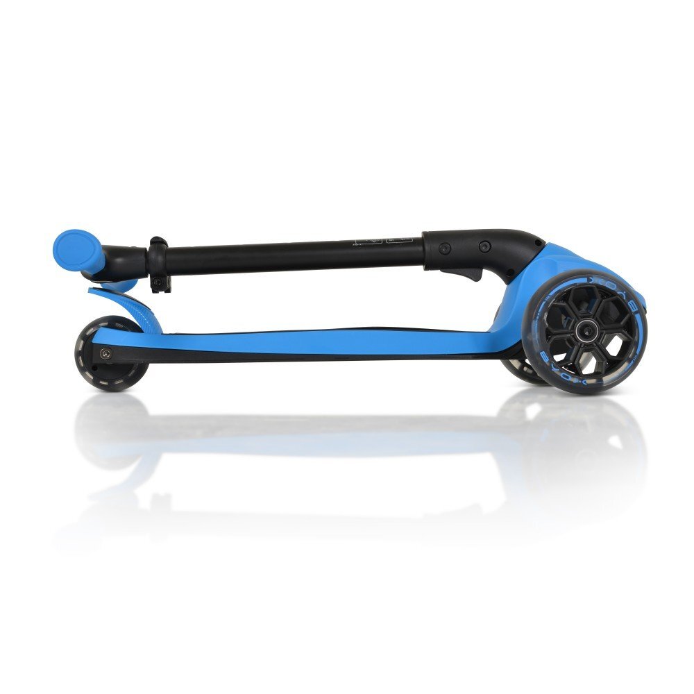 Byox Trotineta pentru copii Bolt Albastru pliabilacadru din aluminiuinaltime ghidon reglabila pe 3niveleroti PU si baza cu lumini LED de la 3ani si pana la 50kg