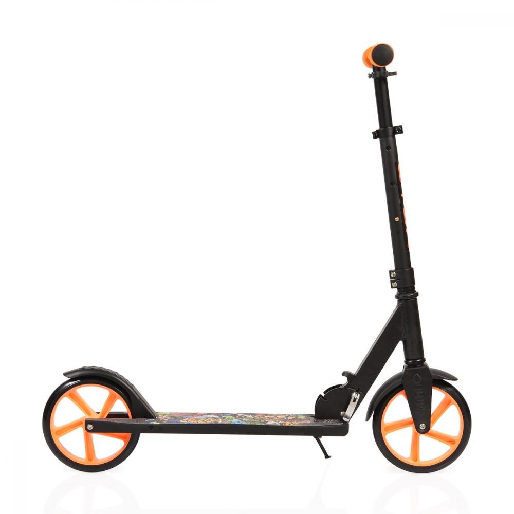 Byox Trotineta pliabila cu cadru de aluminiucricinaltime ghidon reglabilafrana pe roata din spaterecomandata de la 8 ani si pana la 100 kg Flurry Orange