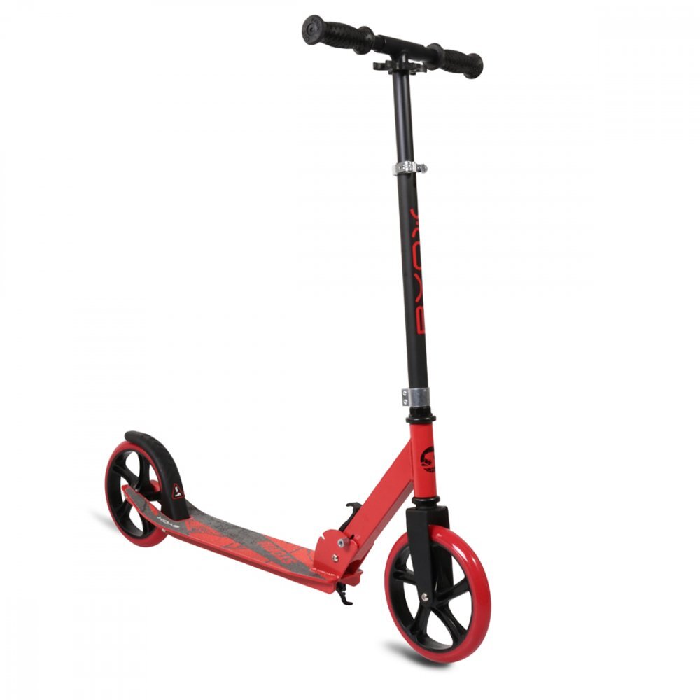 Byox Trotineta pliabila cu cadru din aluminiughidon reglabil Storm Red recomandata de la 5 ani si pana la maxim 100kg