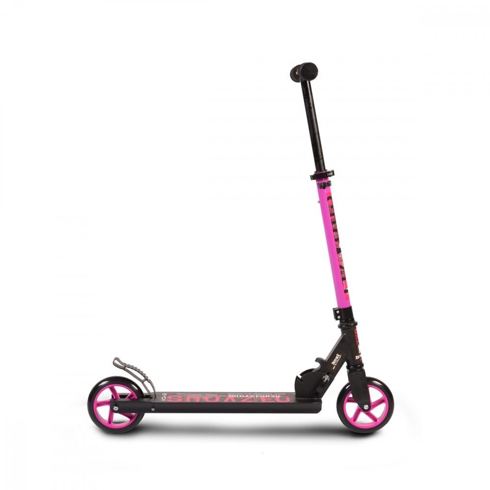 Byox Trotineta pliabila cu cadru din aluminiughidon reglabilplatforma antialunecareroti PUde la 6 ani si pana la 100kg Pink