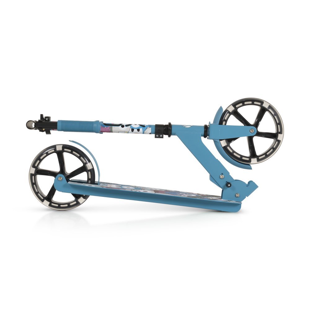Byox Trotineta pliabila pentru copii de la 6anicu ghidon din aluminiuroti ABEC-7 din PU cu lumini LEDinaltime ghidon ajustabilafrana de picior si cric Monster Blue