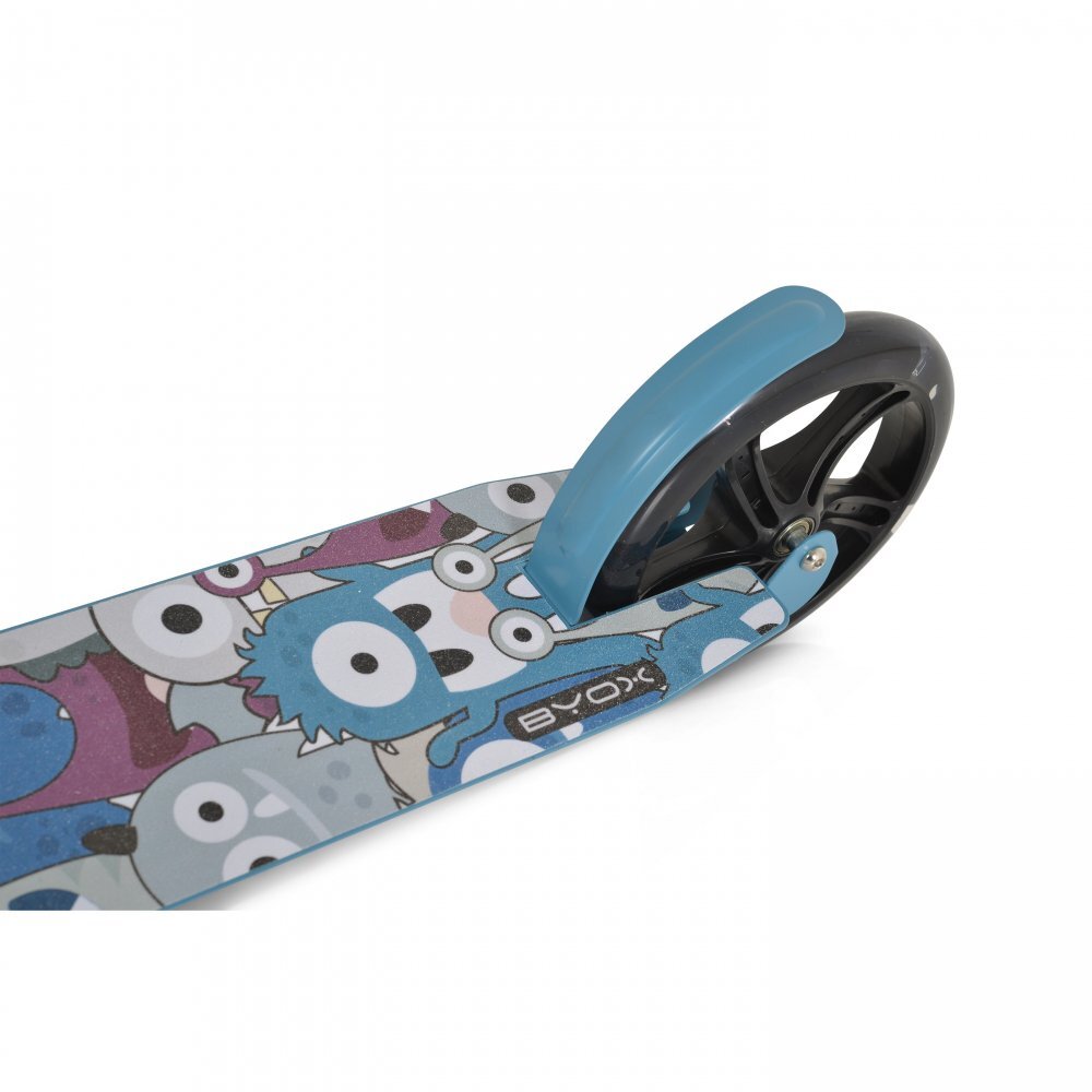 Byox Trotineta pliabila pentru copii de la 6anicu ghidon din aluminiuroti ABEC-7 din PU cu lumini LEDinaltime ghidon ajustabilafrana de picior si cric Monster Blue
