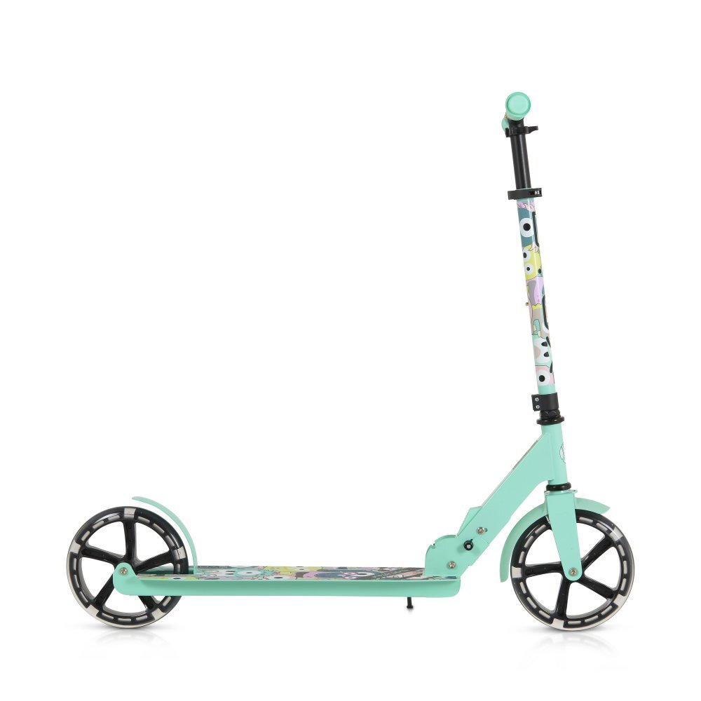 Byox Trotineta pliabila pentru copii de la 6anicu ghidon din aluminiuroti ABEC-7 din PU cu lumini LEDinaltime ghidon ajustabilafrana de picior si cric Monster Green