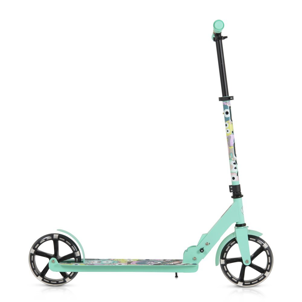 Byox Trotineta pliabila pentru copii de la 6anicu ghidon din aluminiuroti ABEC-7 din PU cu lumini LEDinaltime ghidon ajustabilafrana de picior si cric Monster Green