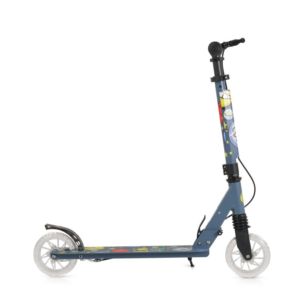 Byox Trotineta pliabila pentru copii Snazzy Gri de la 8 aniCadru din aluminiuAmortizor frontalRoti ABEC-7 din PU cu lumini LEDInaltime ghidon ajustabila 75-89 cmBaza antialunecareFrana de mana si cric inclus
