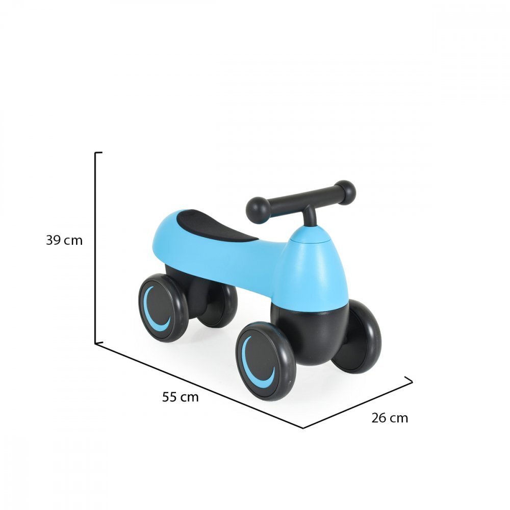 Byox Vehicul Ride On fara pedale de la 18lunicu roti EVAsistem de siguranta cu viraj limitatmanere ergonomice si design modern Mini Balance Bugsy Albastru