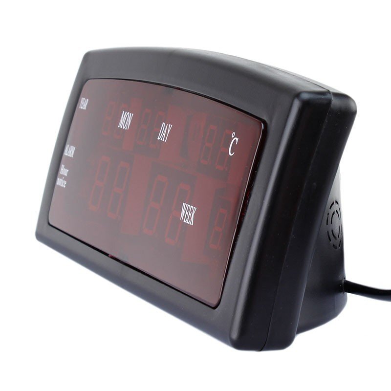 Caixing Ceas cu afisaj led rosu calendar alarma format ampm