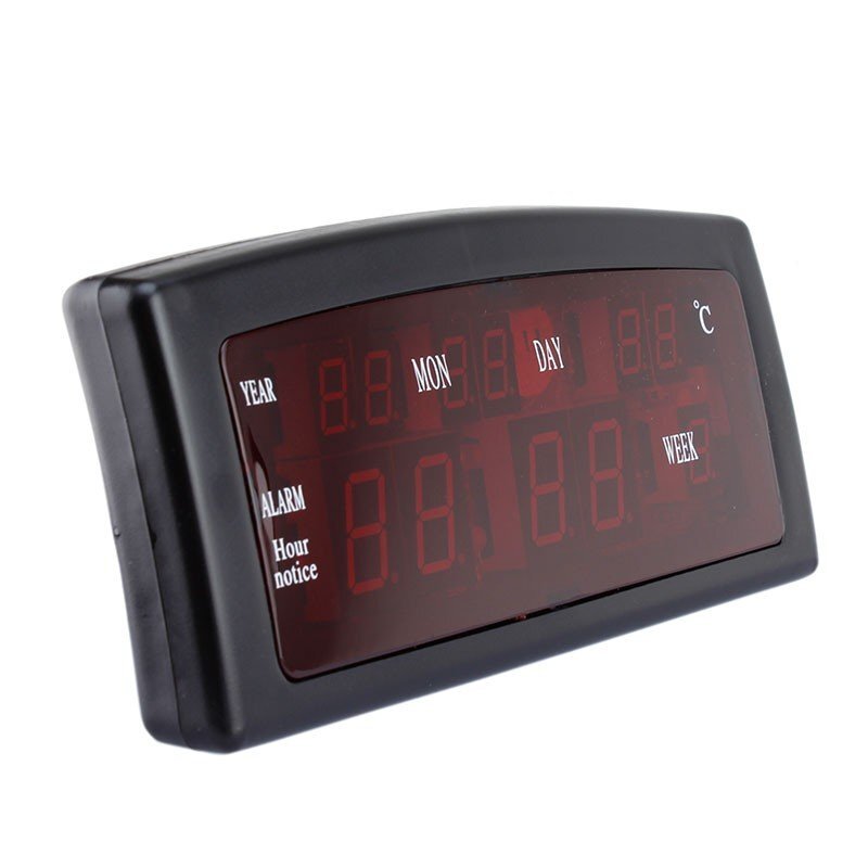 Caixing Ceas cu afisaj led rosu calendar alarma format ampm