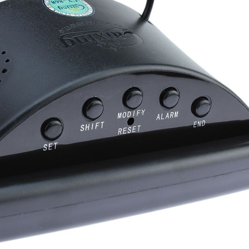 Caixing Ceas digital afisaj led rosu data alarma temperatura Negru
