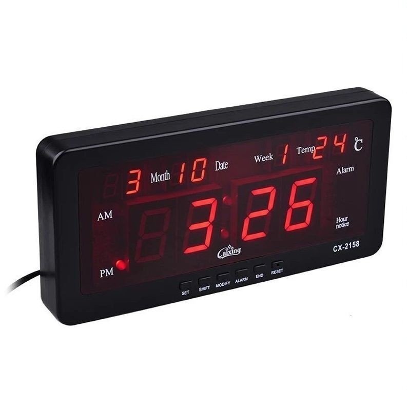 Caixing Ceas digital led rosu afisaj 12h calendar si temperatura