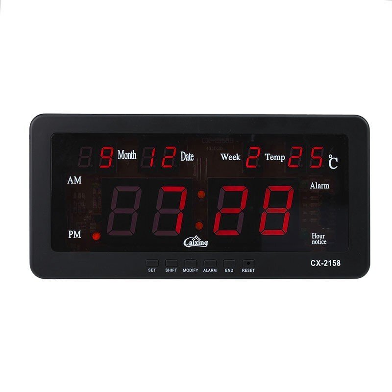 Caixing Ceas digital led rosu afisaj 12h calendar si temperatura