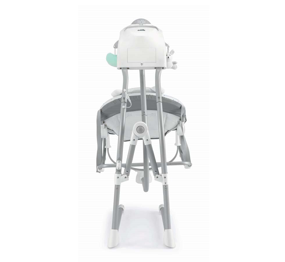 CAM Balansoar 2 in 1 Orso Grigio cu melodii si sunete 4 viteze pentru leganare bebe si proiector de lumina