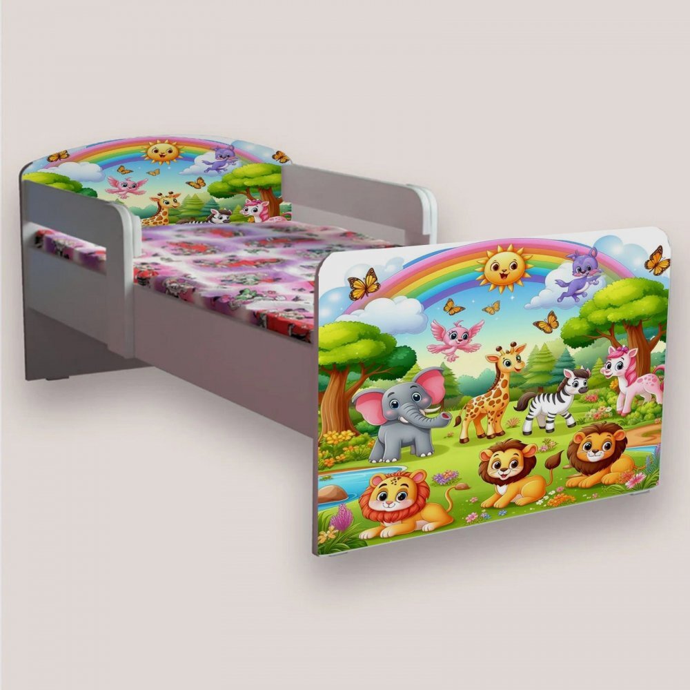 CameraMagica Pat pentru copii Animale Zoo cu manere 2-6 ani 130x60 cm