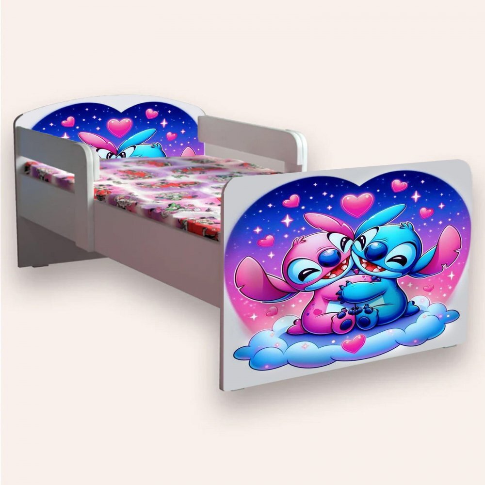 CameraMagica Pat pentru copii Lilo si Stitch cu manere 2-8 ani 140x70 cm