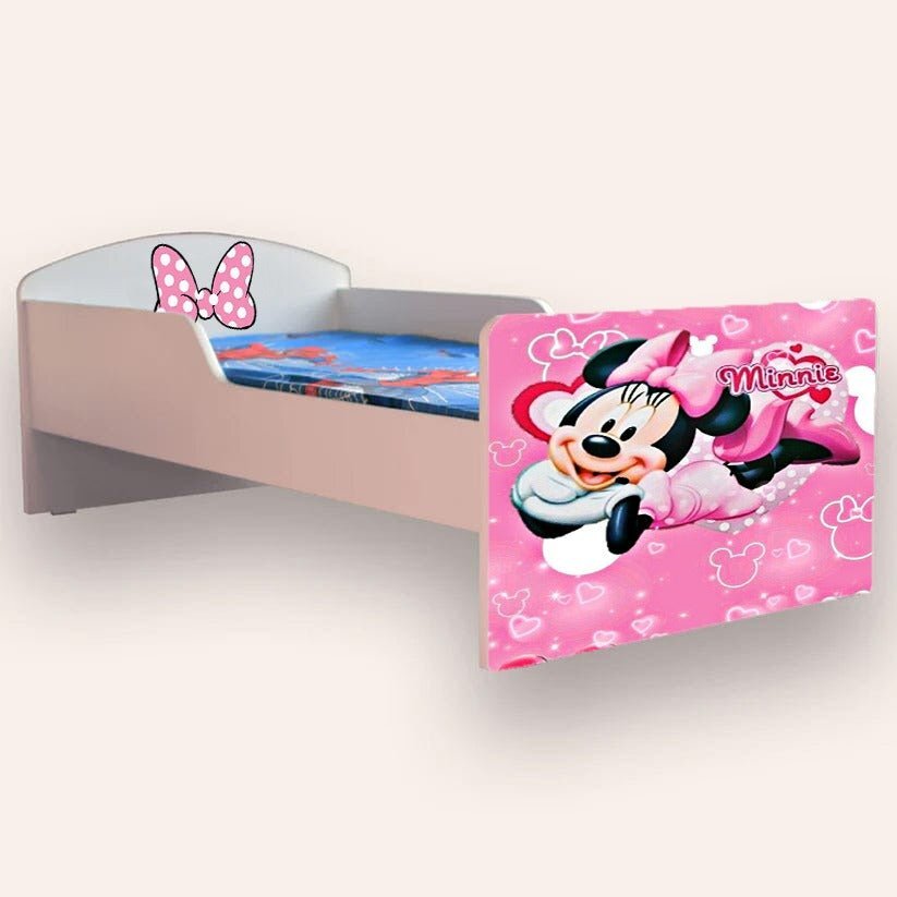 CameraMagica Pat pentru copii Minnie Mouse cu saltea 2-8 ani