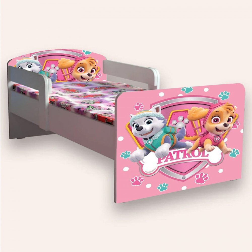 CameraMagica Pat pentru copii Paw Patrol cu manere si saltea 2-12 ani 160x80 cm