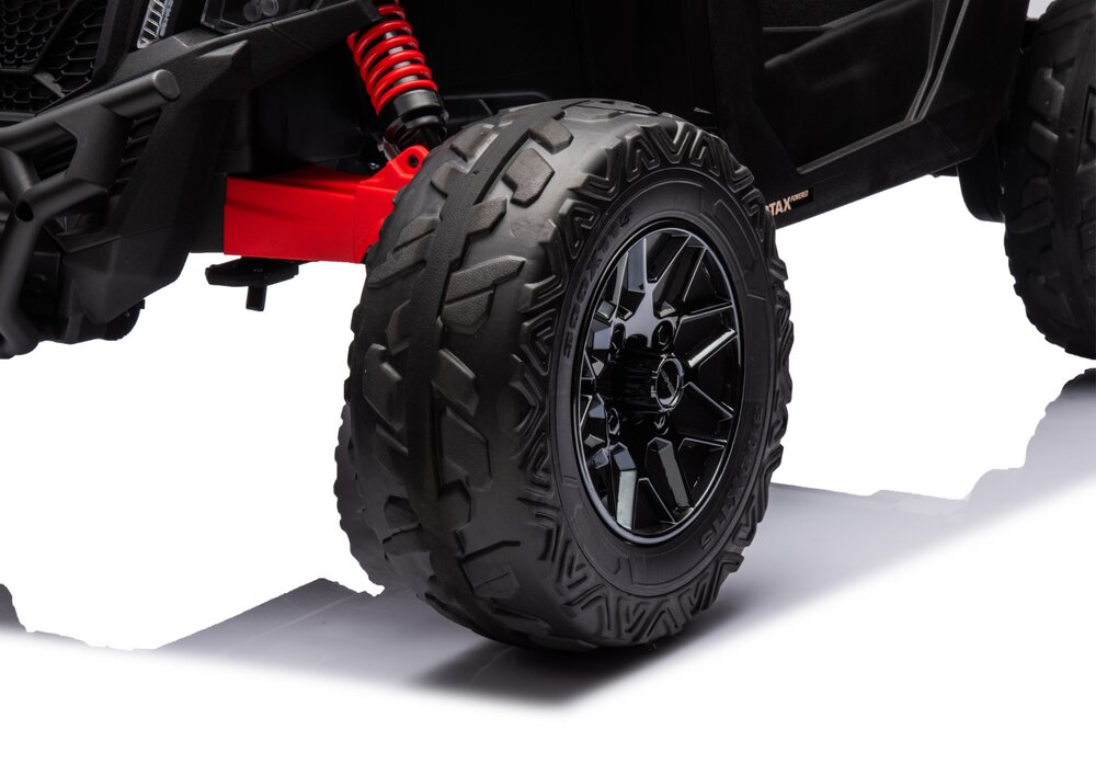 Can-Am Masinuta electrica pentru copii Can Am Marverick UTV kaki 90w acumulator 12V7Ah deschidere usi iluminare led sistem audio bluetooth usb radio fm