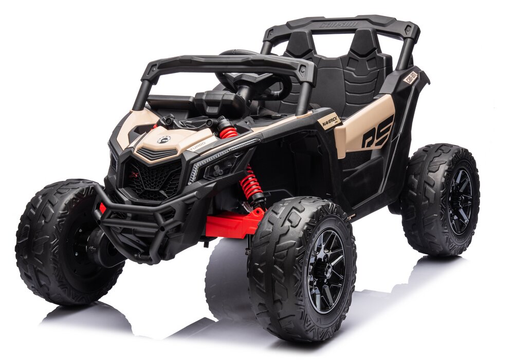 Can-Am Masinuta electrica pentru copii Can Am Marverick UTV kaki 90w acumulator 12V7Ah deschidere usi iluminare led sistem audio bluetooth usb radio fm
