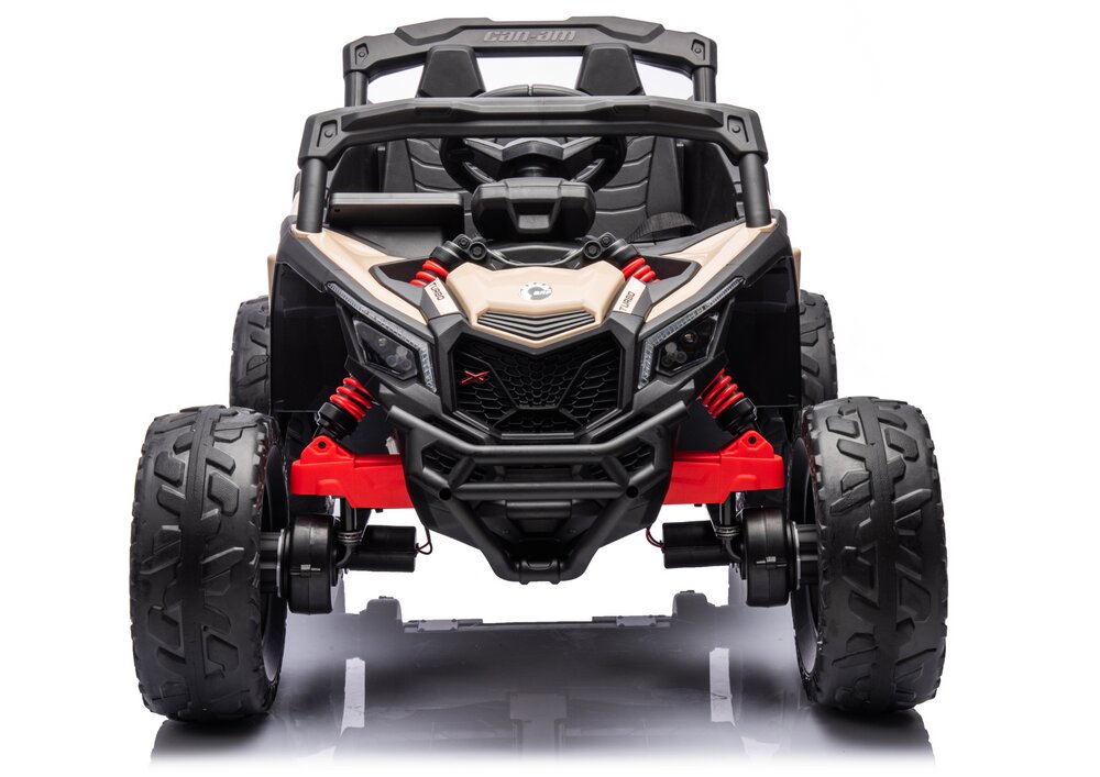 Can-Am Masinuta electrica pentru copii Can Am Marverick UTV kaki 90w acumulator 12V7Ah deschidere usi iluminare led sistem audio bluetooth usb radio fm