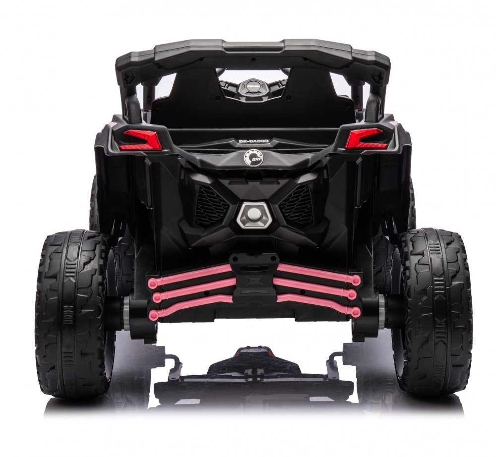 Can-Am Masinuta electrica pentru copii Can Am Marverick UTV Light Pink 12V 90W cu telecomanda 2.4G deschidere usi scaun ergonomic pornire la buton functii muzicale si suspensii