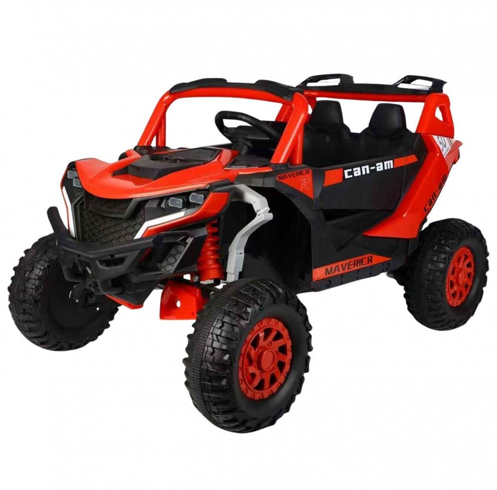 Can-Am Masinuta electrica UTV pentru copii Can Am MavericR Red cu licentatelecomanda 2.4Gacumulator 12V47Ahscaun pieledeschidere usislow startlumini LEDpanou multimedia cu usbbluetoothdimensiune 125x75x70 cm