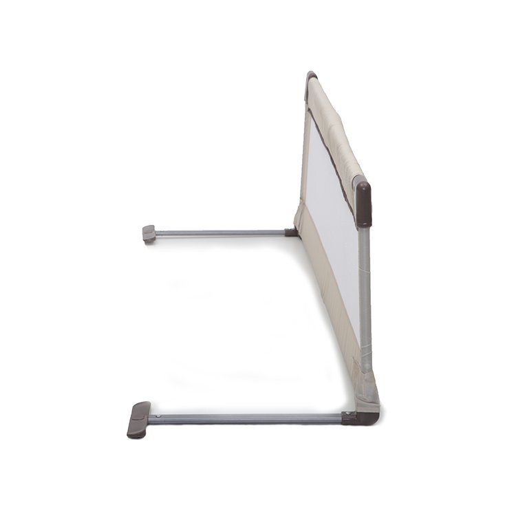 CANGAROO Bariera de protectie pentru pat copii Bed Rail Beige Rabatabila la 180 grade Usor de montat Cadru metalic Utilizare pat parinti sau pat tineret Dimensiune 130x43 cm