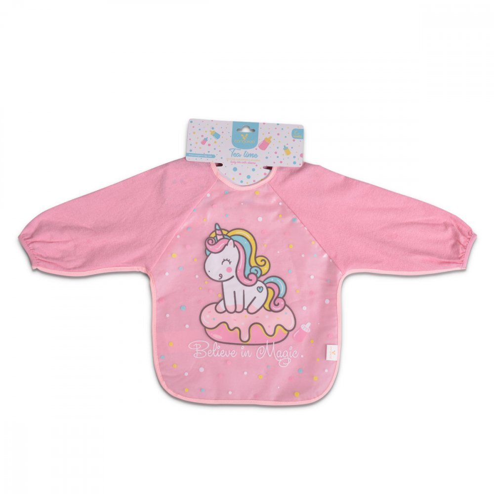 CANGAROO Bavetica impermeabila cu maneci Tea Time Pink