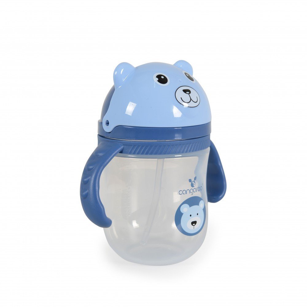 CANGAROO Cana cu pai si manere 240ml Bear Blue Berry