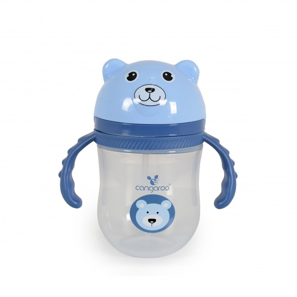 CANGAROO Cana cu pai si manere 240ml Bear Blue Berry