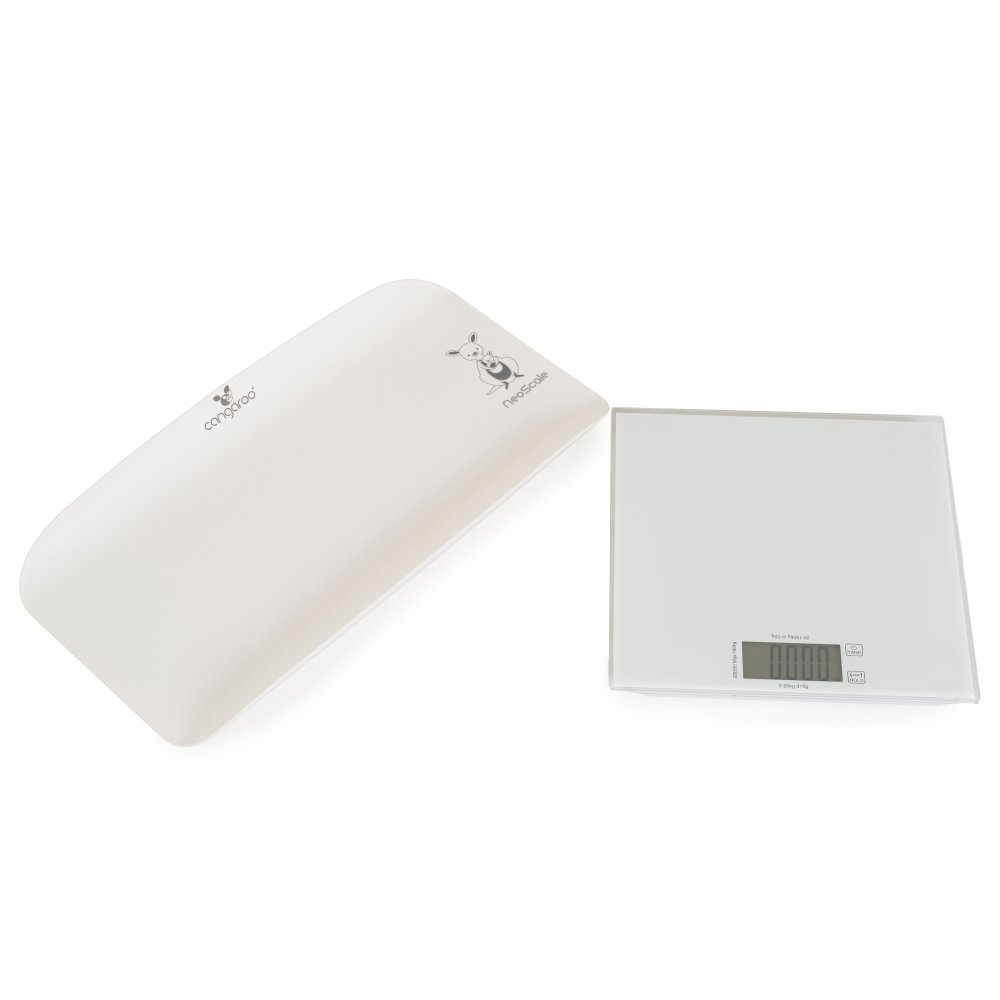 CANGAROO Cantar electronic pentru bebelusiadulti NeoScale 2in1 Alb ecran LCD functie hold capacitate 180 kg oprire automata