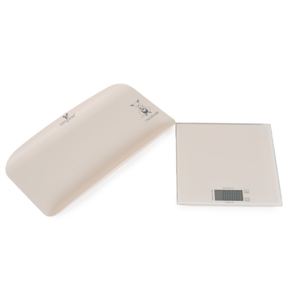 CANGAROO Cantar electronic pentru bebelusiadulti NeoScale 2in1 Bej ecran LCD functie hold capacitate 180 kg oprire automata