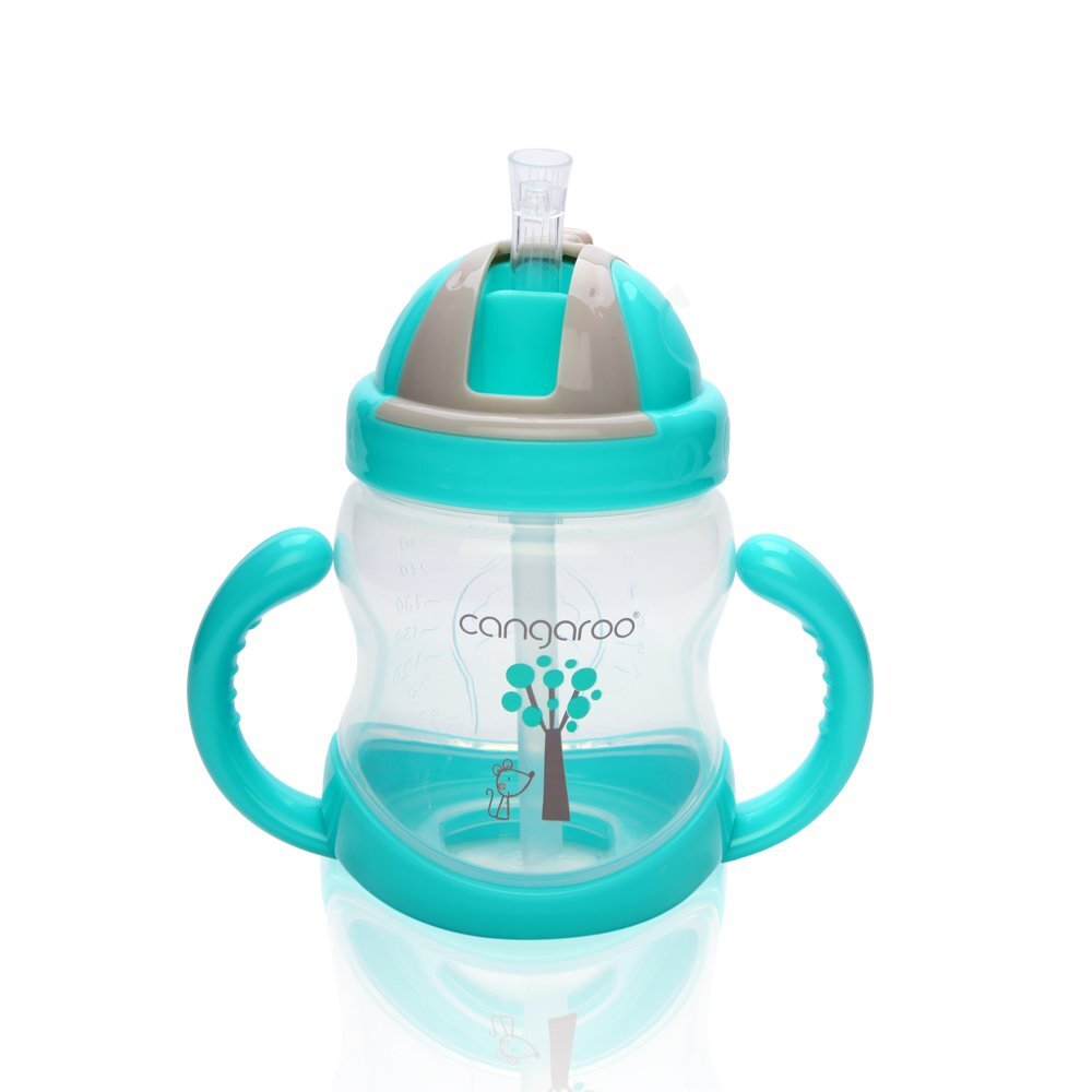 CANGAROO Canuta Blue cu manere pai cu valva anticolici capacitate 280 ml