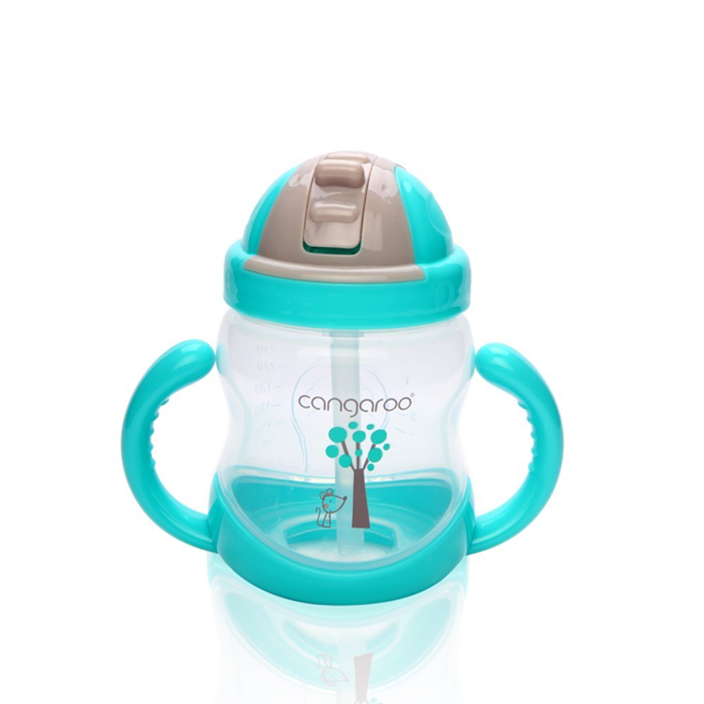 CANGAROO Canuta Blue cu manere pai cu valva anticolici capacitate 280 ml