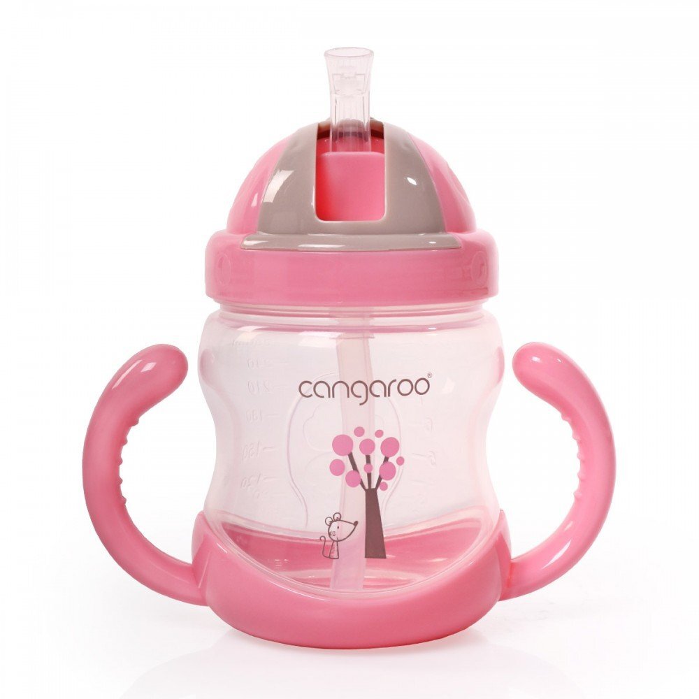 CANGAROO Canuta Roz cu manere pai cu valva anticolici capacitate 280 ml
