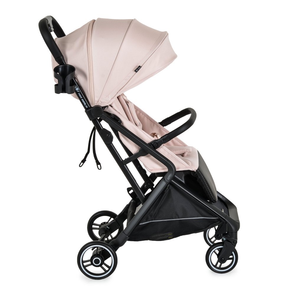 CANGAROO Carucior sport Airwalk Cloud Pink compatibil cabina avionpliere automata ultracompactacopertina XXL protectie UVUPF 50+ si ventilatiesuspensiispatar reglabil cu pozitie de somncentura de sigurantasuport pahar