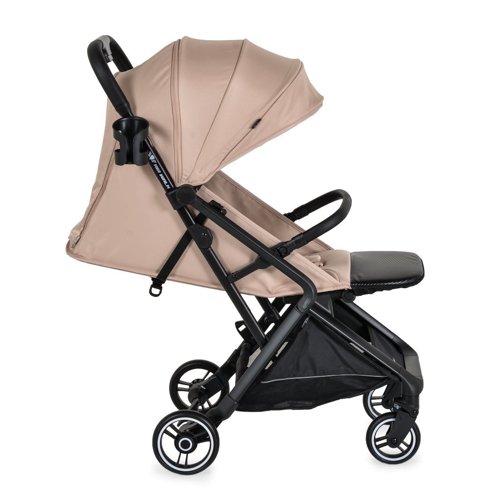 CANGAROO Carucior sport Airwalk Crepe Beige compatibil cabina avionpliere automata ultracompactacopertina XXL protectie UVUPF 50+ si ventilatiesuspensiispatar reglabil cu pozitie de somncentura de sigurantasuport pahar