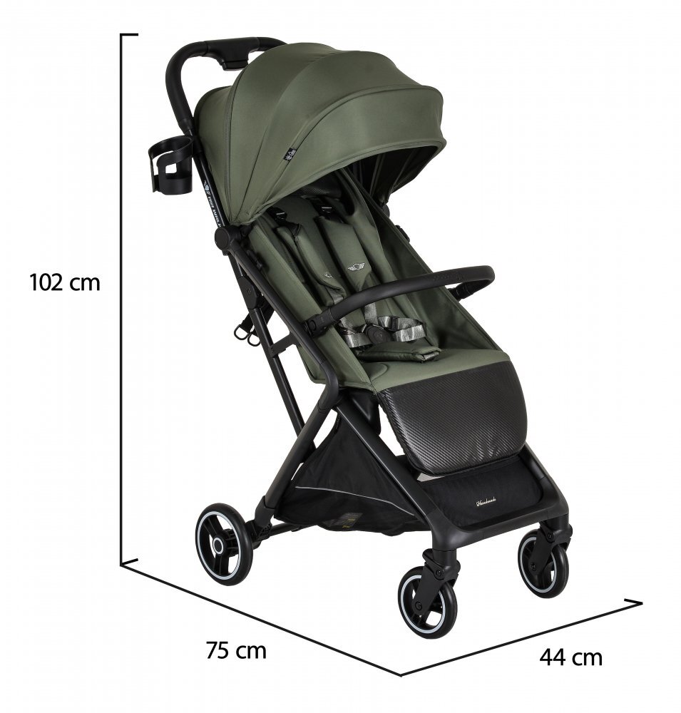 CANGAROO Carucior sport Airwalk Deep Green compatibil cabina avionpliere automata ultracompactacopertina XXL protectie UVUPF 50+ si ventilatiesuspensiispatar reglabil cu pozitie de somncentura de sigurantasuport pahar
